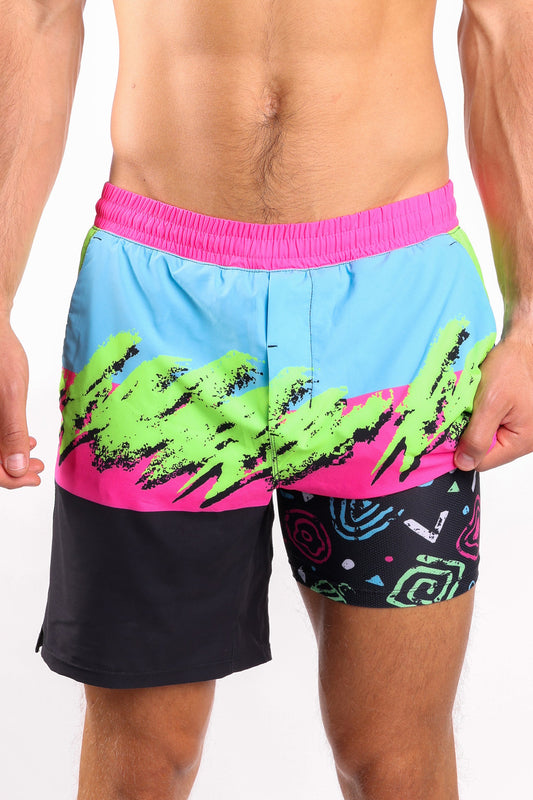  The Cherry Slushy | Neon Retro Ball Hammock® 7 Inch Athletic Shorts