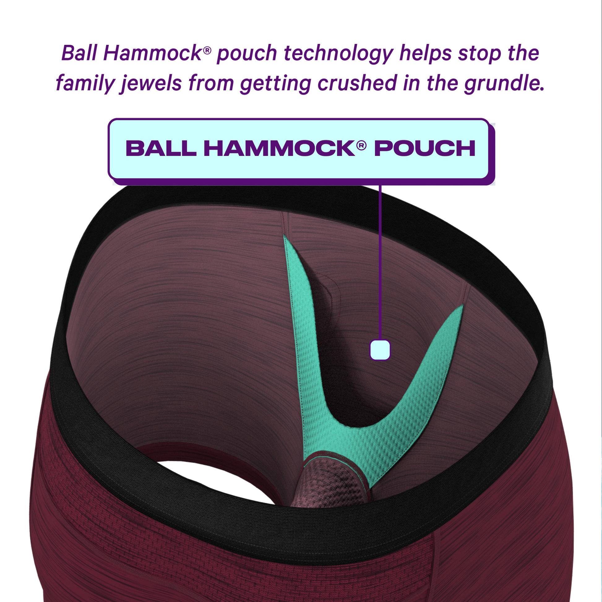  The Chili Pepper | Dark Red ParadICE™ Cooling Ball Hammock® Underwear