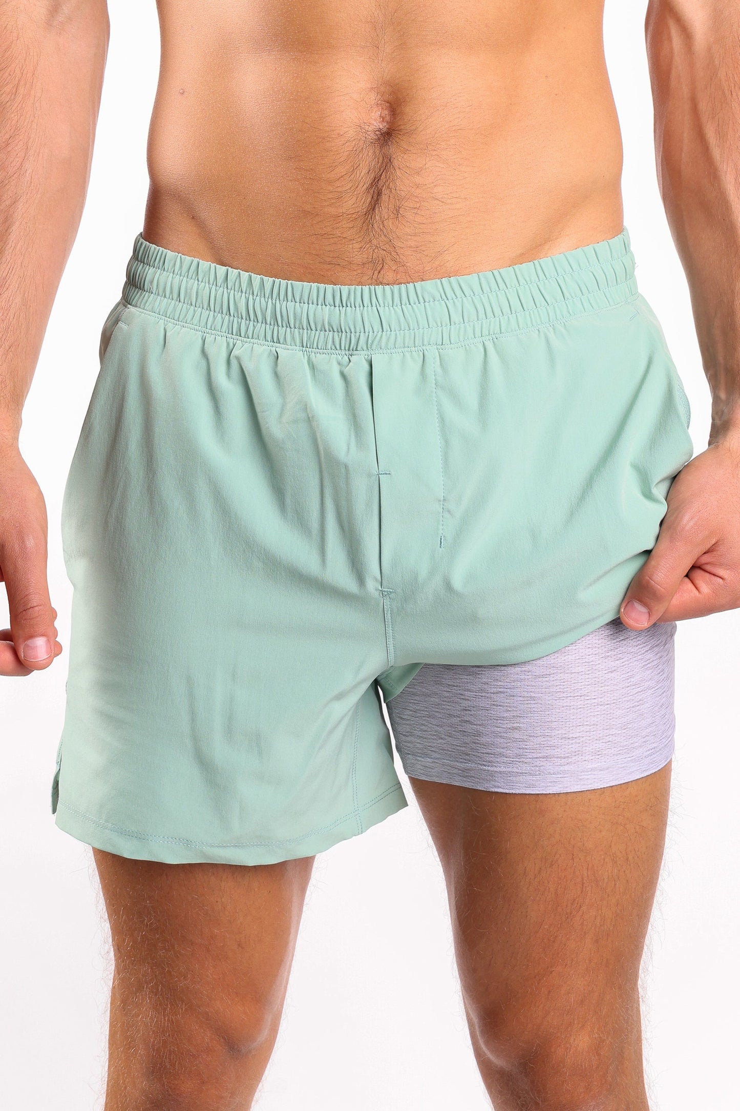  The Concrete Jungle | Sage Ball Hammock® 5 Inch Athletic Shorts