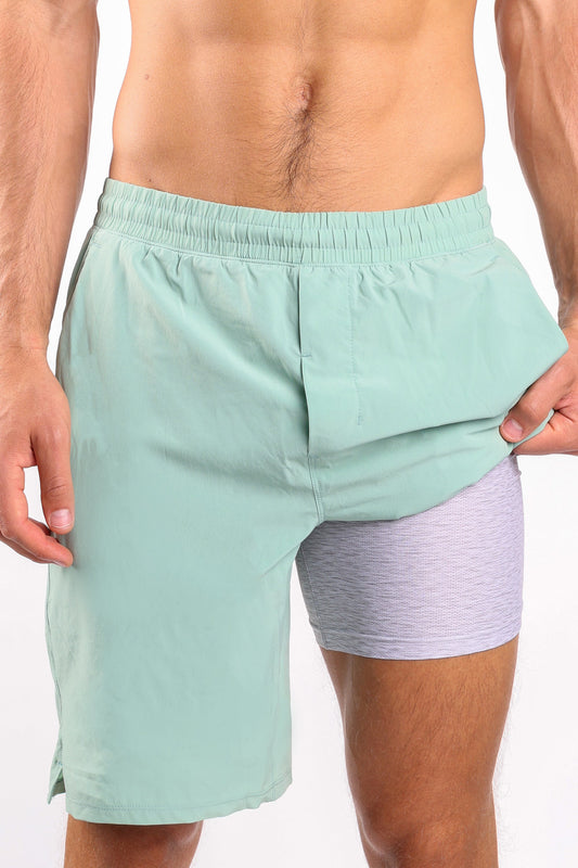  The Concrete Jungle | Sage Ball Hammock® 9 Inch Athletic Shorts