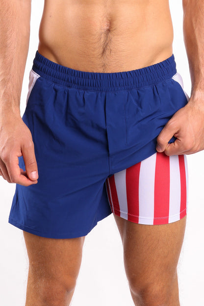  The Double Duty | American Flag Ball Hammock® 5 Inch Athletic Shorts