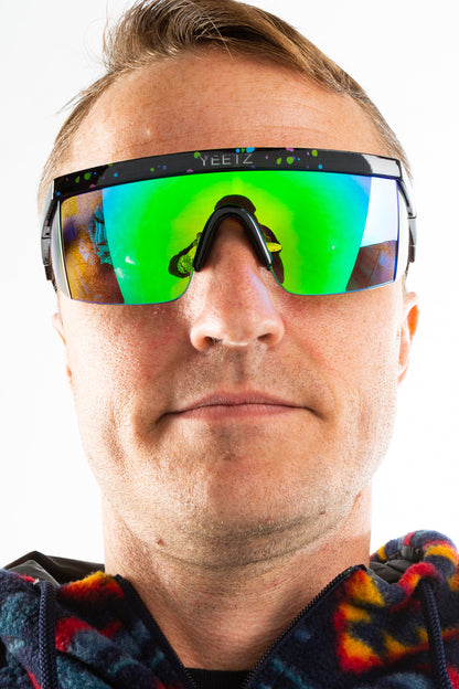  The Drop | Black And Blue Mirrored Sunglasses