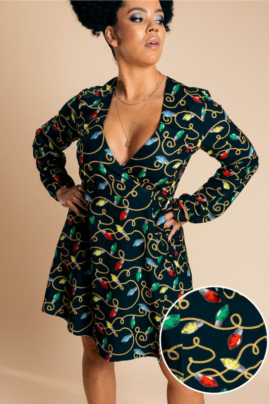  The Duchess Of December | Christmas Lights Wrap Dress