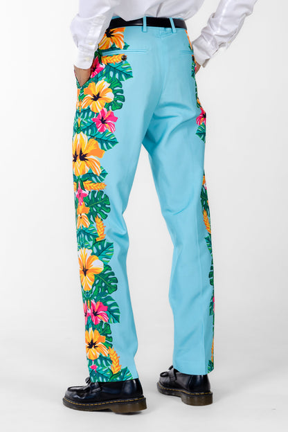  The Hibiscus Honeymoon | Floral Hawaiian Suit Pants