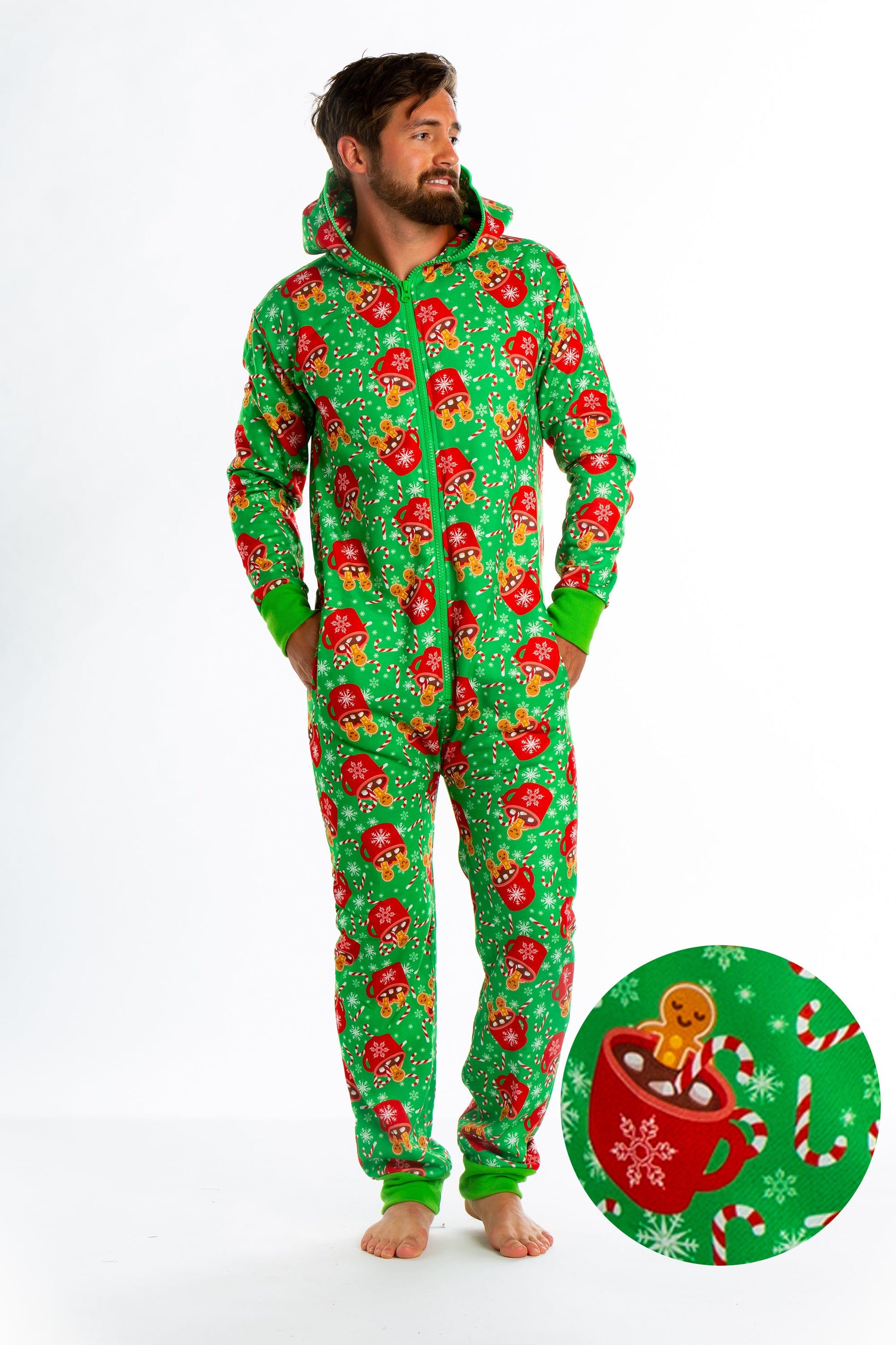  The Hot Cocoa-cuzzi | Gingerbread Christmas Onesie