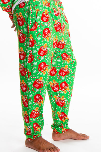  The Hot Cocoa-cuzzi | Mens Gingerbread Pajama Bottom