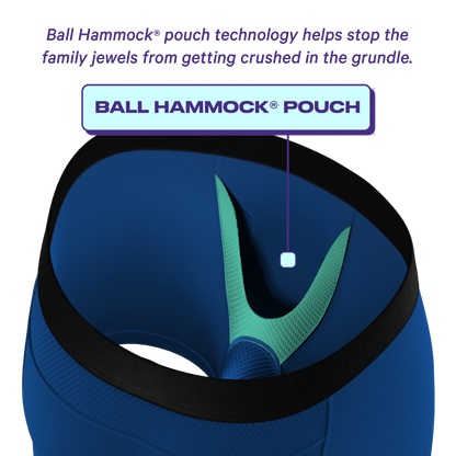  The Hurricane | Blue Cooling Ball Hammock® Underwear With Fly 3 Pack
