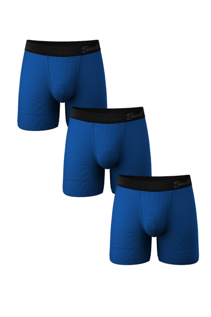  The Hurricane | Blue Cooling Ball Hammock® Underwear With Fly 3 Pack