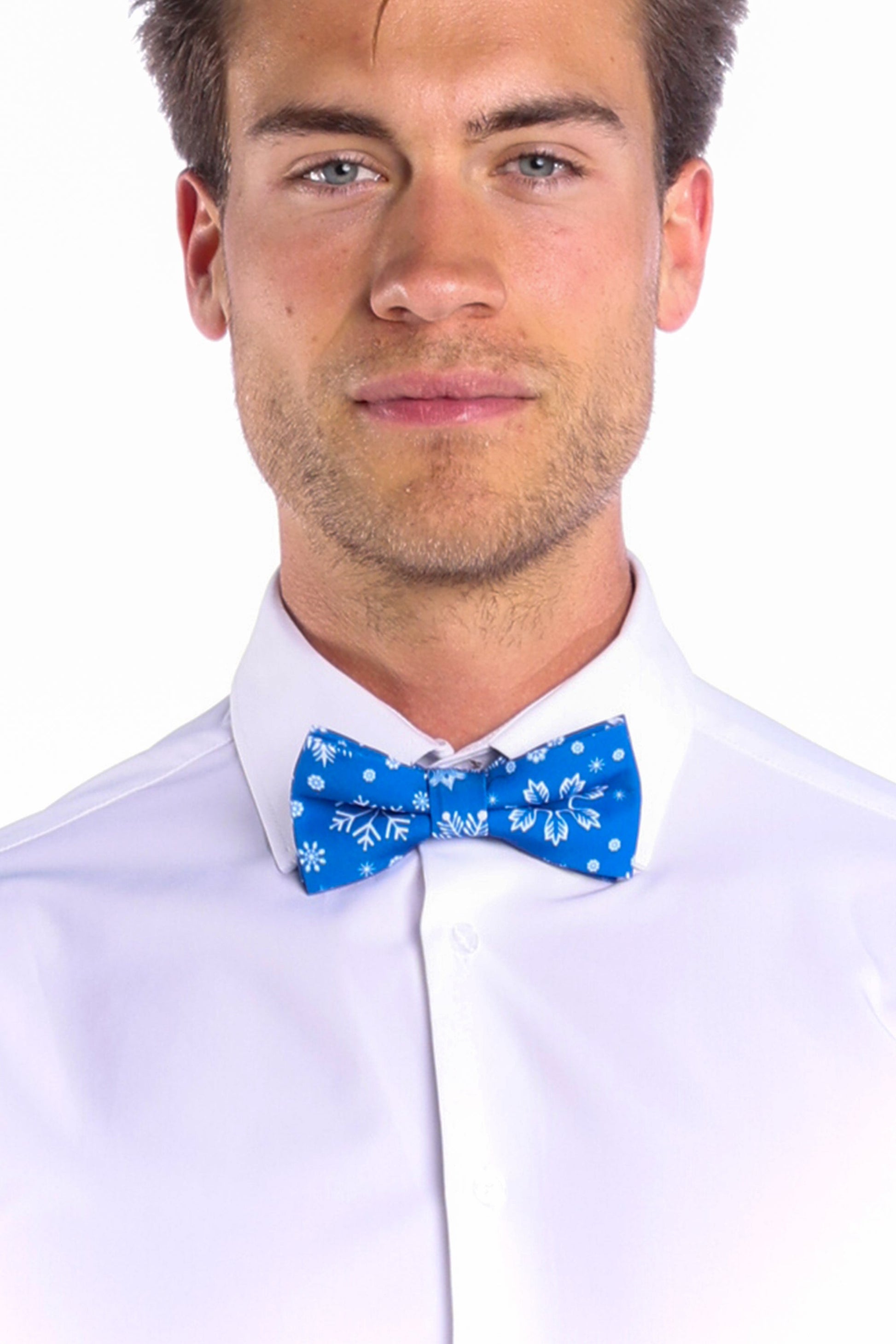  The Ice Never Melts | Blue Snowflake Christmas Bow Tie