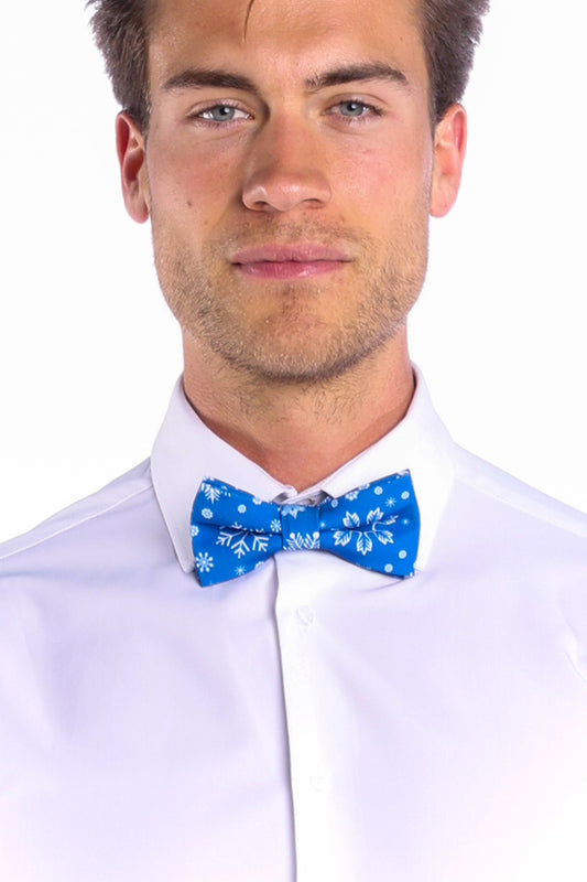  The Ice Never Melts | Blue Snowflake Christmas Bow Tie