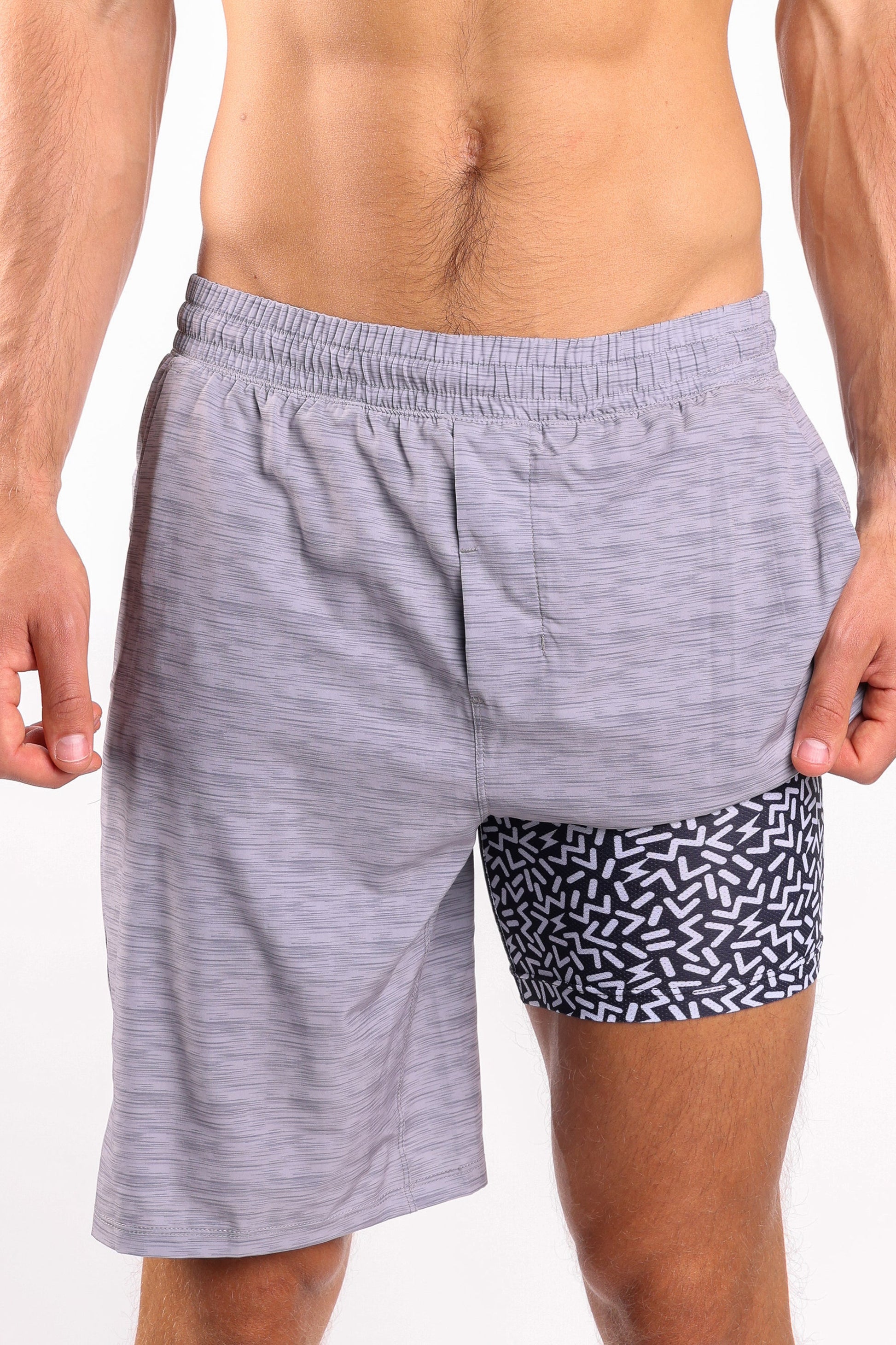  The Junk Trunks | Grey Ball Hammock® 9 Inch Athletic Shorts