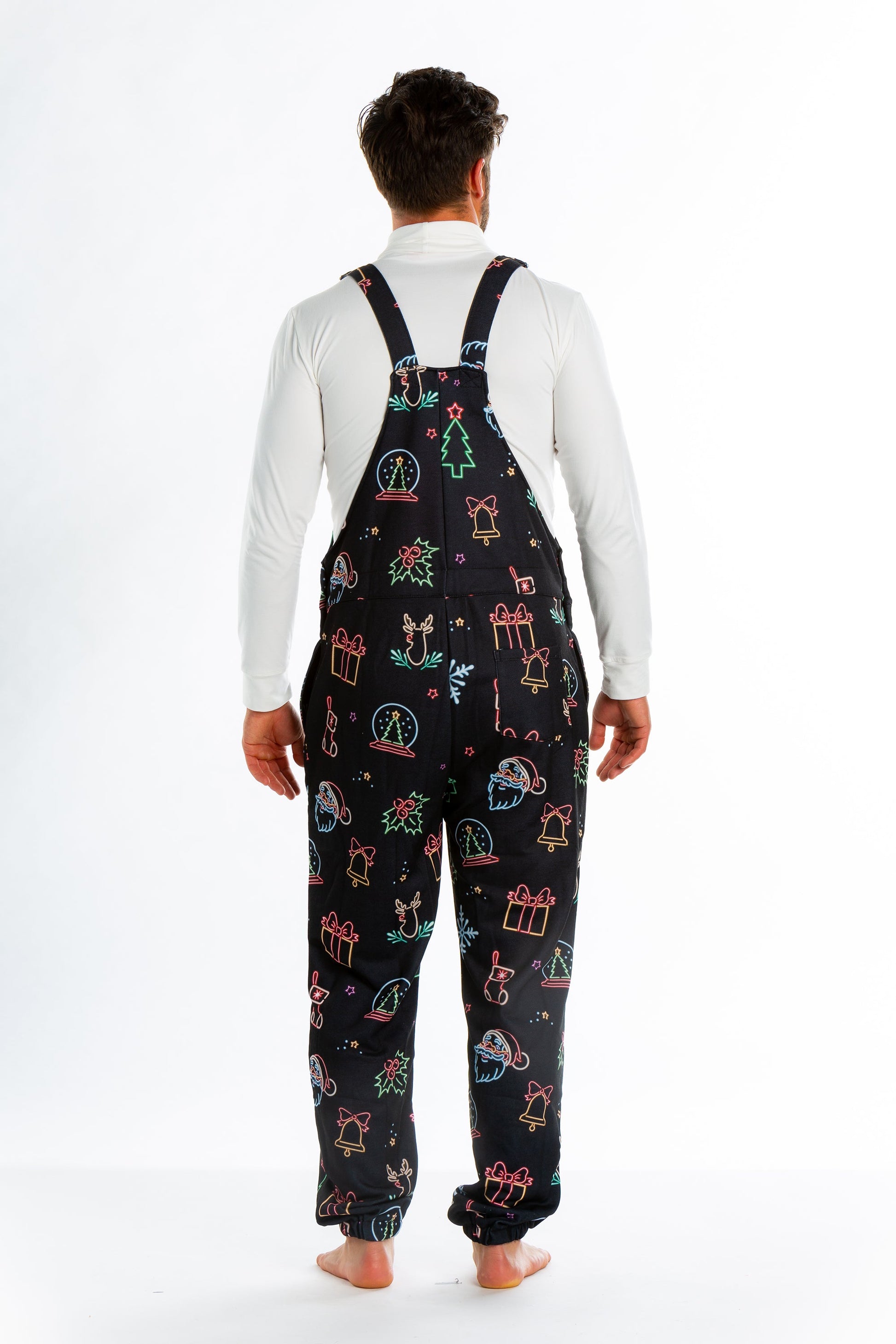  The Naughty Neon Noel | Mens Neon Lights Pajamaralls®