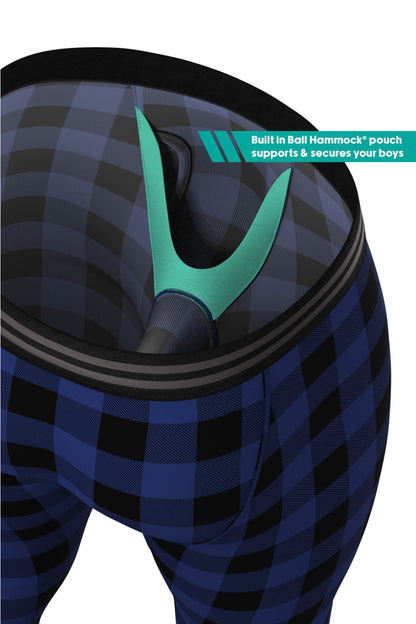  The Precious Plums | Blue Plaid Ball Hammock® Long Johns