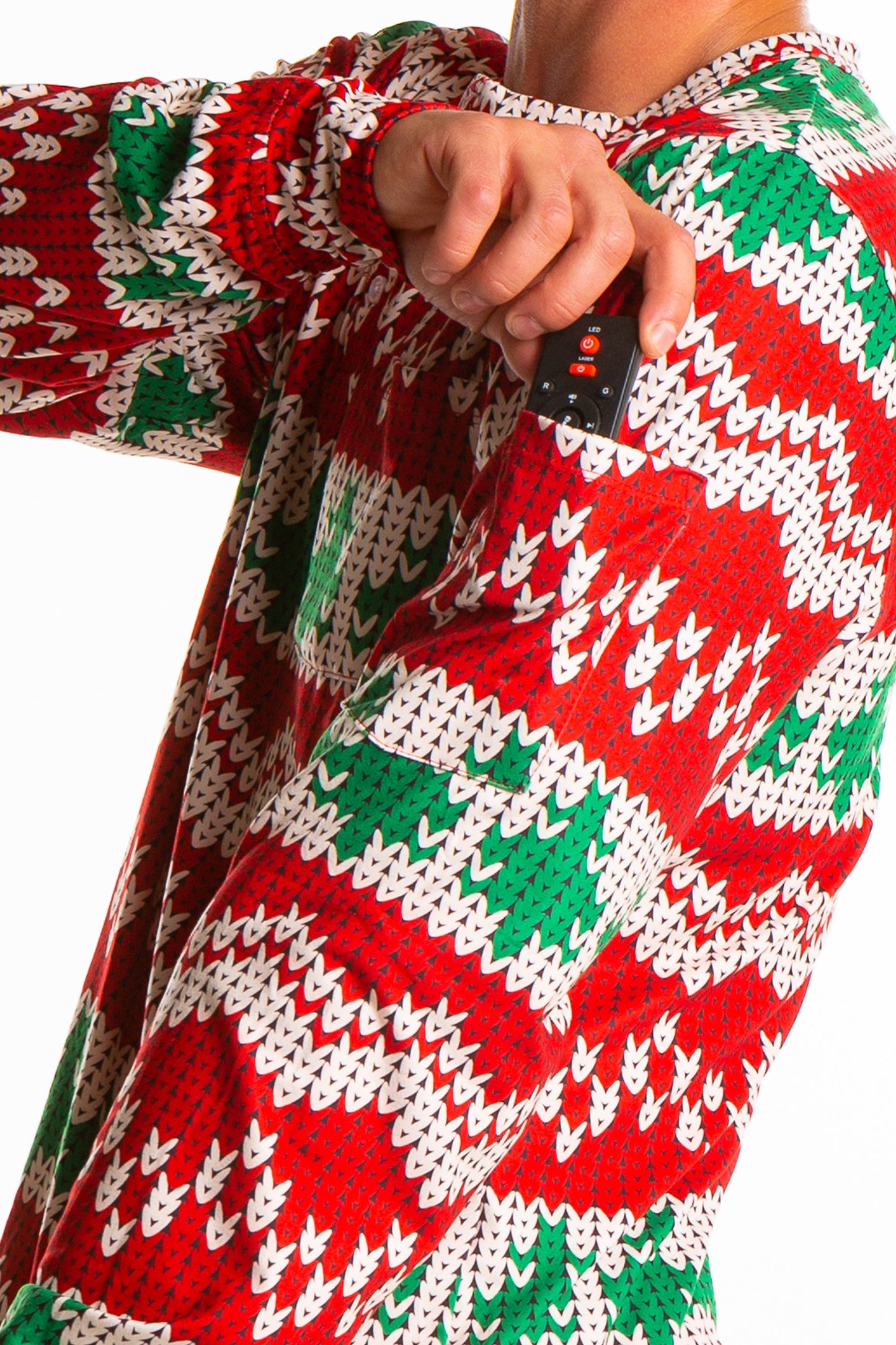  The Red Ryder | Mens Knit Pattern Pajama Top