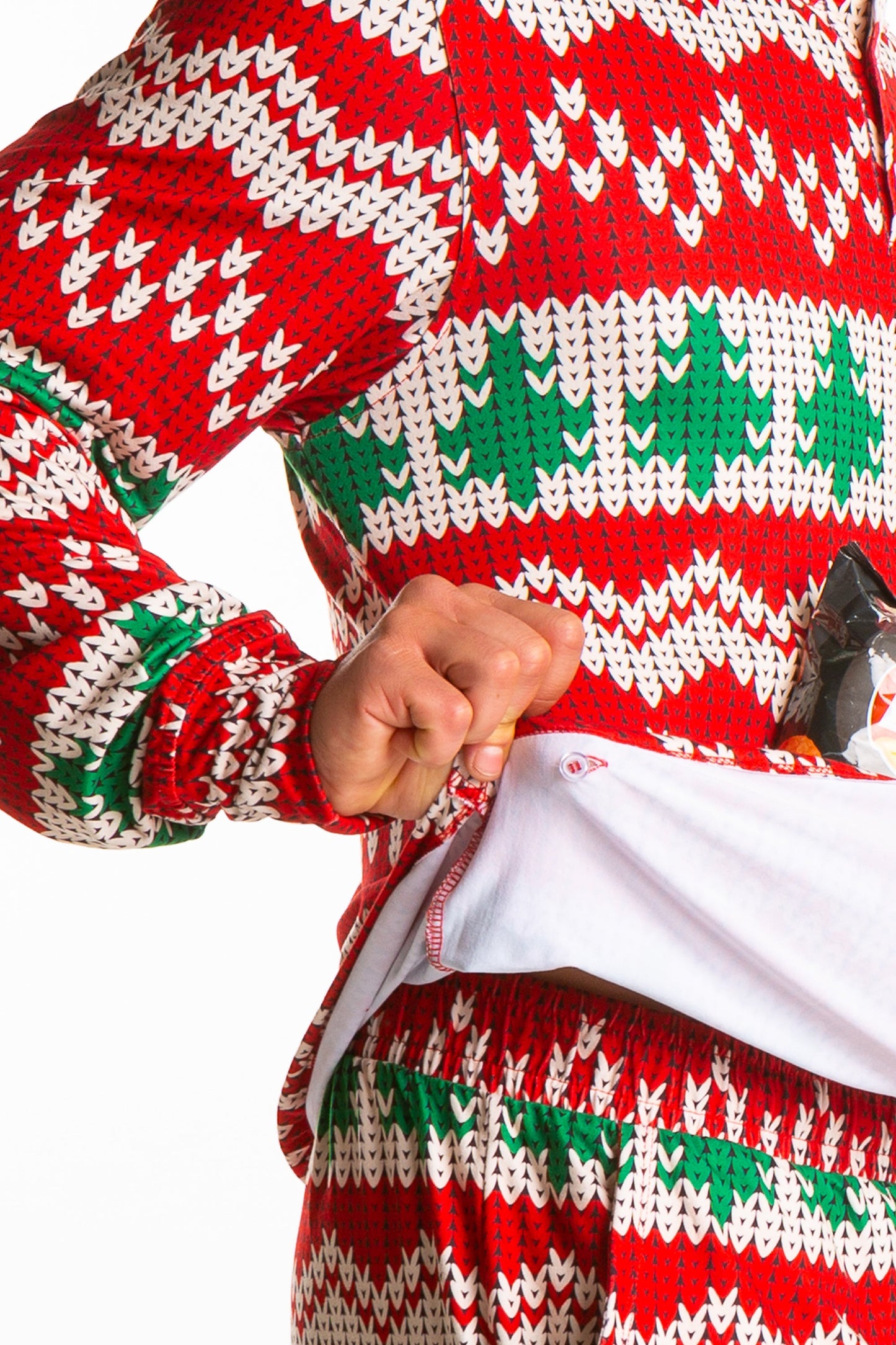  The Red Ryder | Mens Knit Pattern Pajama Top