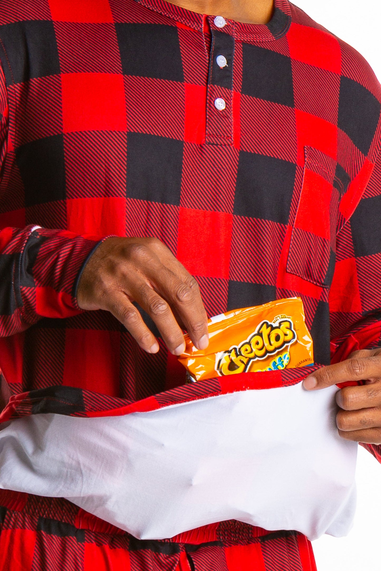  The Red And Black Lumberjack | Mens Buffalo Check Pajama Top