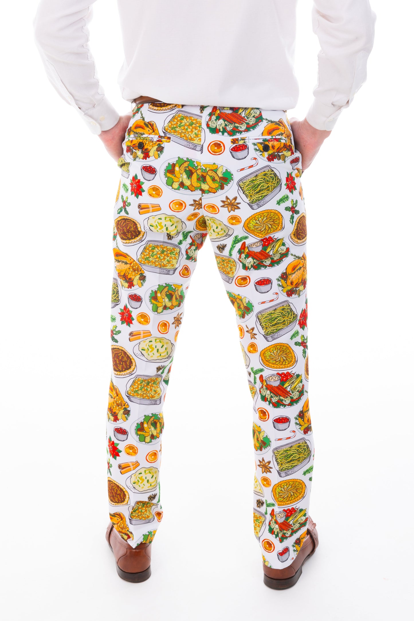  The Spread | White Thanksgiving Suit Pants