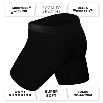  The Threat Level Midnight | Black Long Leg Ball Hammock® Pouch Underwear With Fly