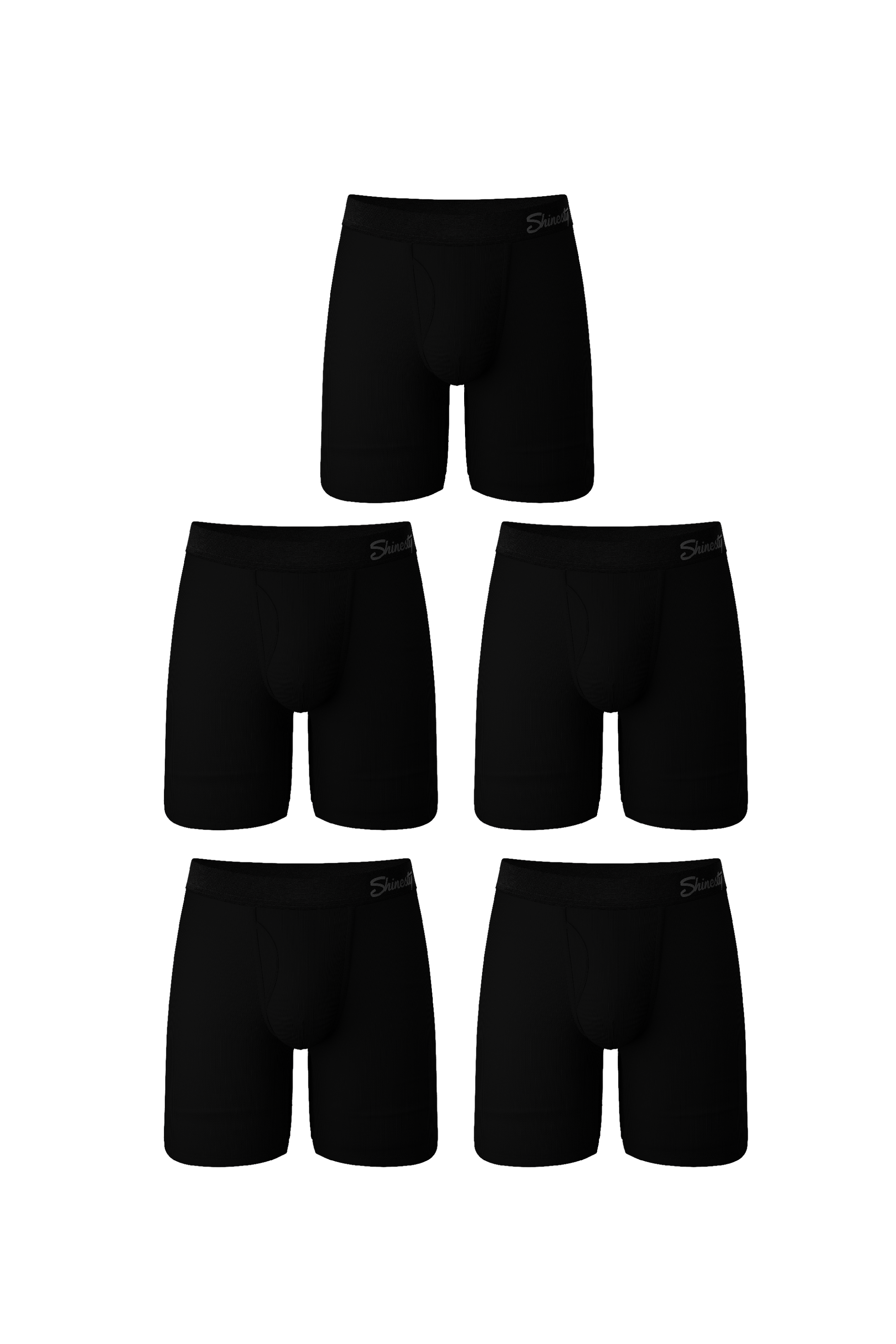  The Threat Level Midnight | Long Leg Black Ball Hammock® Pouch Underwear With Fly 5 Pack