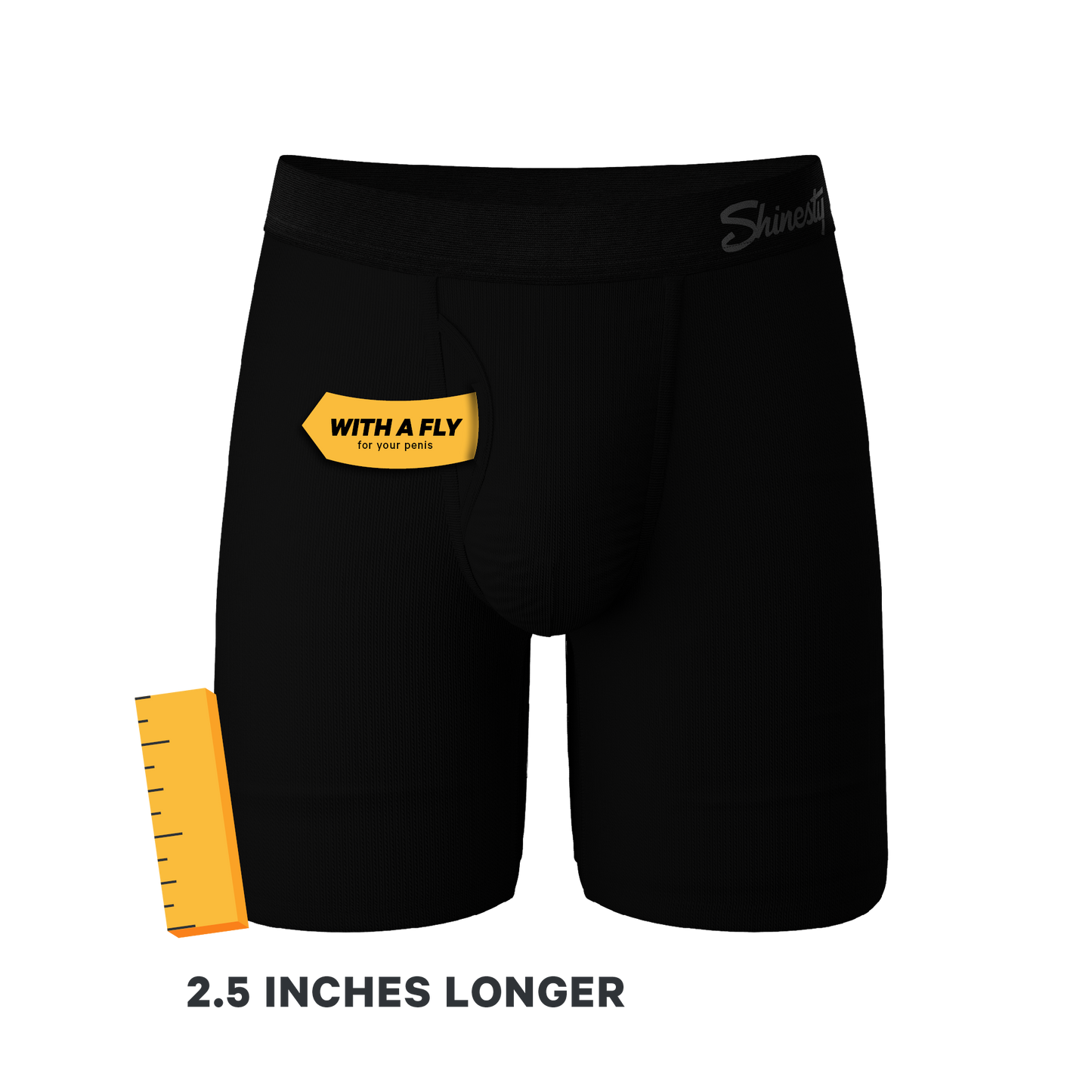  The Threat Level Midnight | Long Leg Black Ball Hammock® Pouch Underwear With Fly 7 Pack