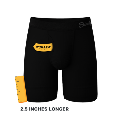  The Threat Level Midnight | Long Leg Black Ball Hammock® Pouch Underwear With Fly 7 Pack