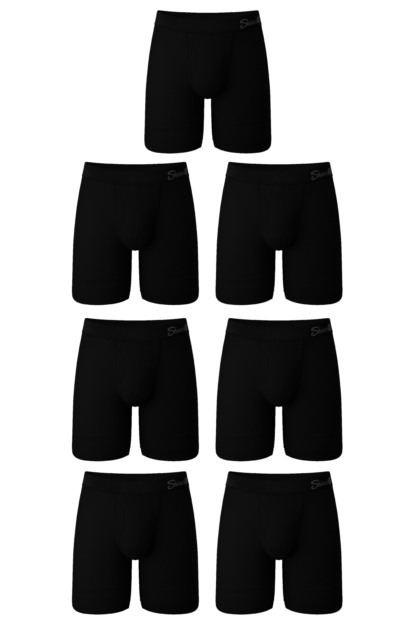  The Threat Level Midnight | Long Leg Black Ball Hammock® Pouch Underwear With Fly 7 Pack