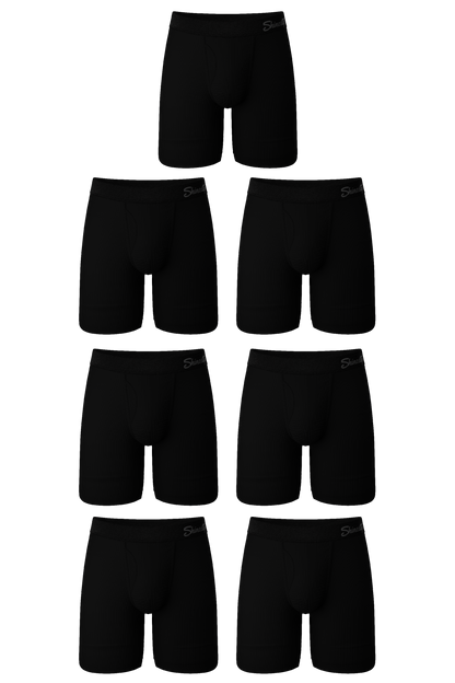  The Threat Level Midnight | Long Leg Black Ball Hammock® Pouch Underwear With Fly 7 Pack