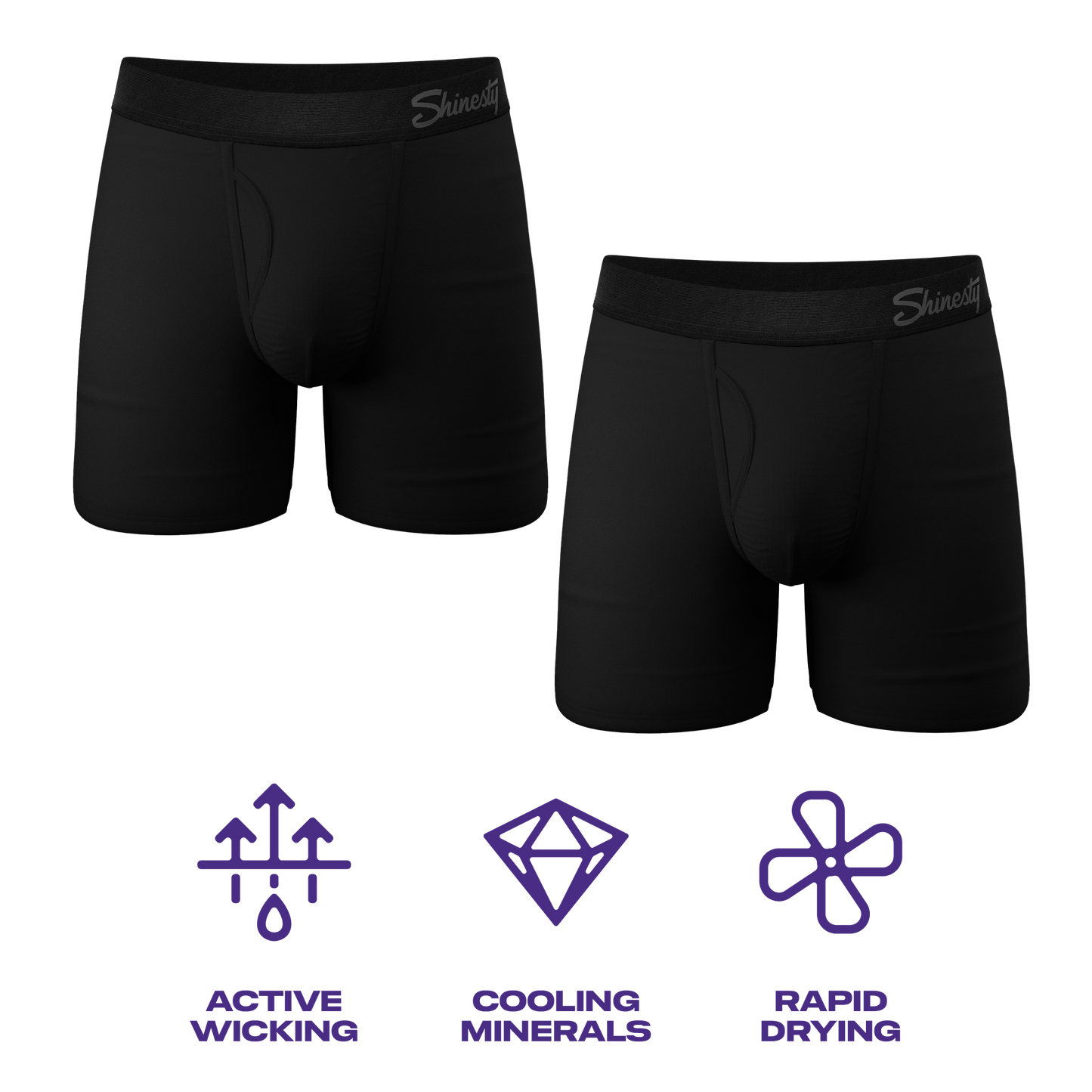  The Threat Level Midnight | Black Cooling Ball Hammock® Underwear With Fly 5 Pack