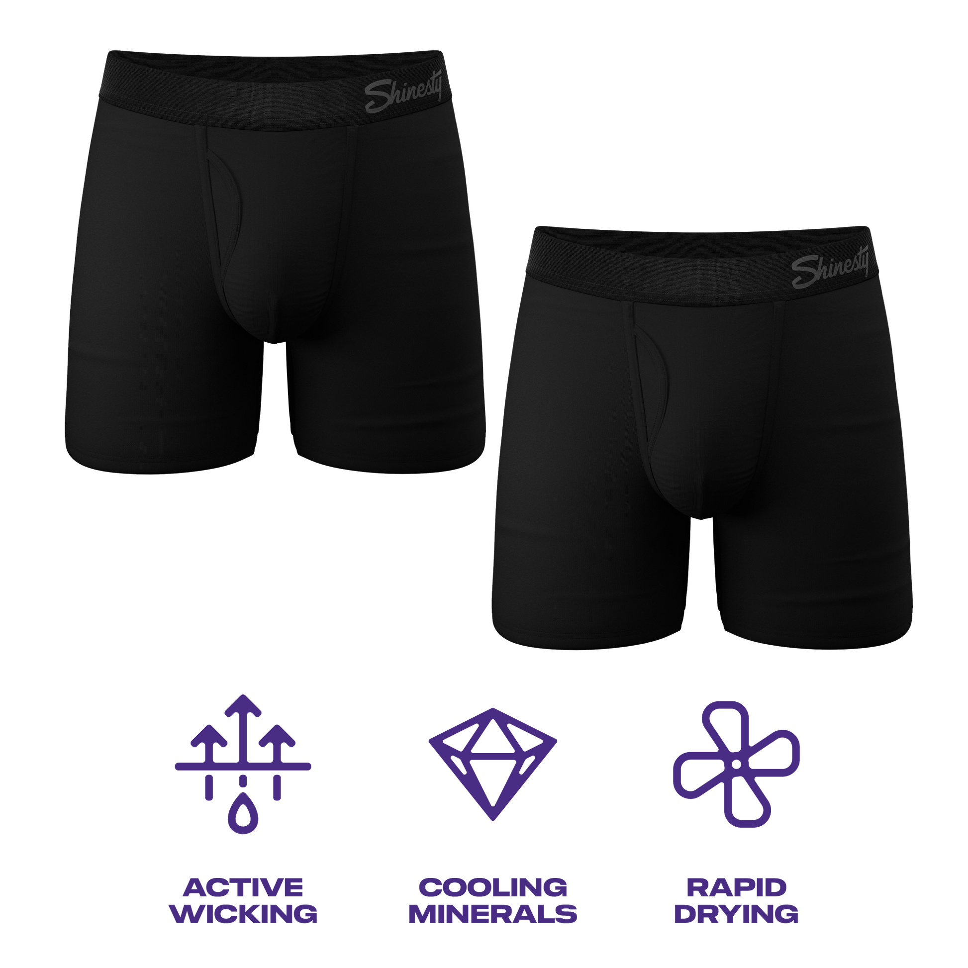  The Threat Level Midnight | Black Cooling Ball Hammock® Underwear With Fly 5 Pack