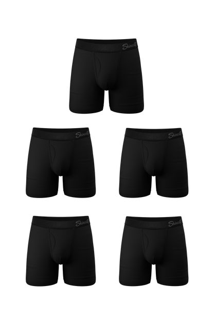  The Threat Level Midnight | Black Cooling Ball Hammock® Underwear With Fly 5 Pack