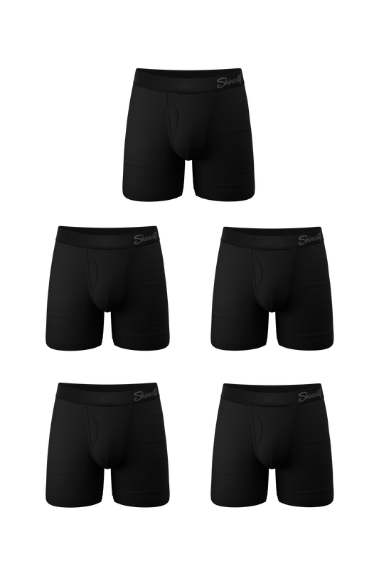  The Threat Level Midnight | Black Cooling Ball Hammock® Underwear With Fly 5 Pack