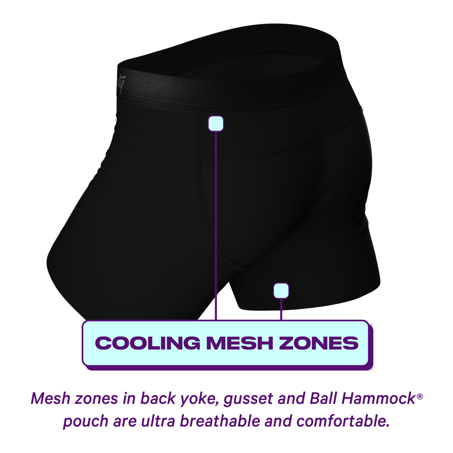  The Threat Level Midnight | Black ParadICE™ Cooling Ball Hammock® Underwear