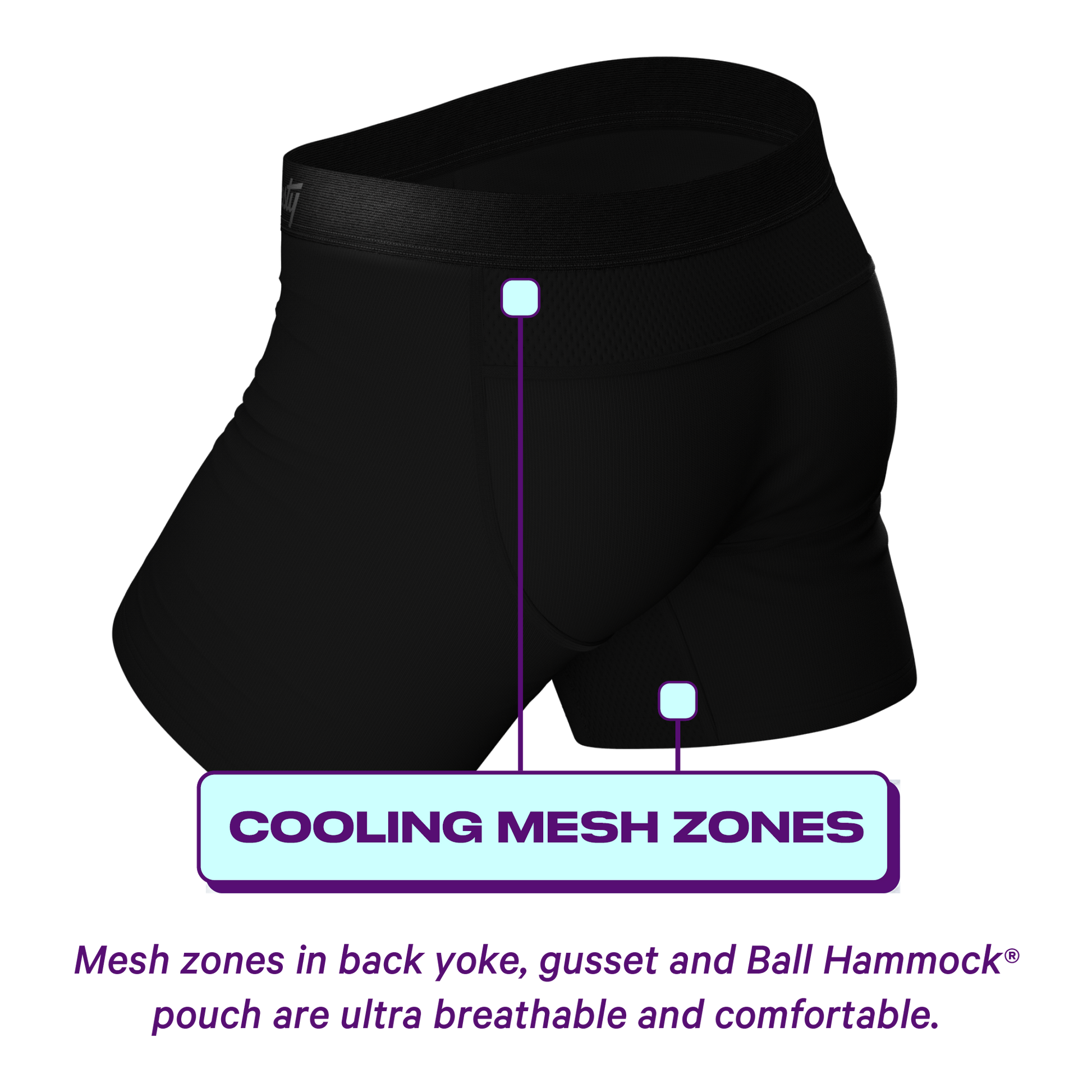  The Threat Level Midnight | Black ParadICE™ Cooling Ball Hammock® Underwear