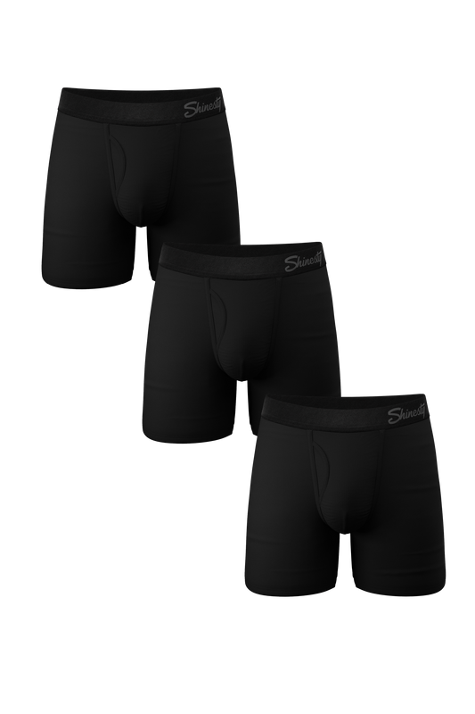  The Threat Level Midnight | Black Cooling Ball Hammock® Underwear With Fly 3 Pack