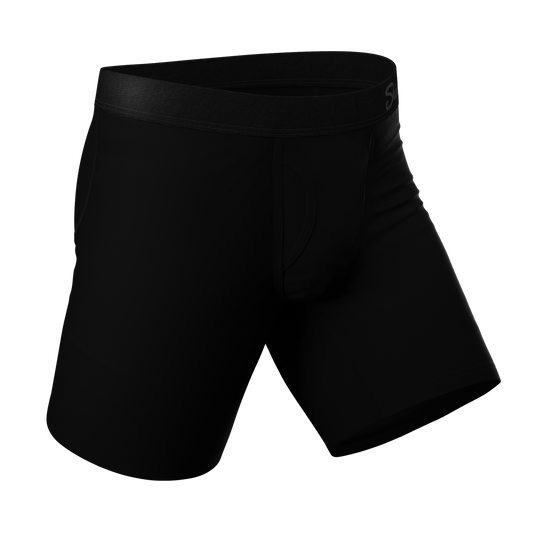  The Threat Level Midnight | Black Long Leg Ball Hammock® Pouch Underwear With Fly