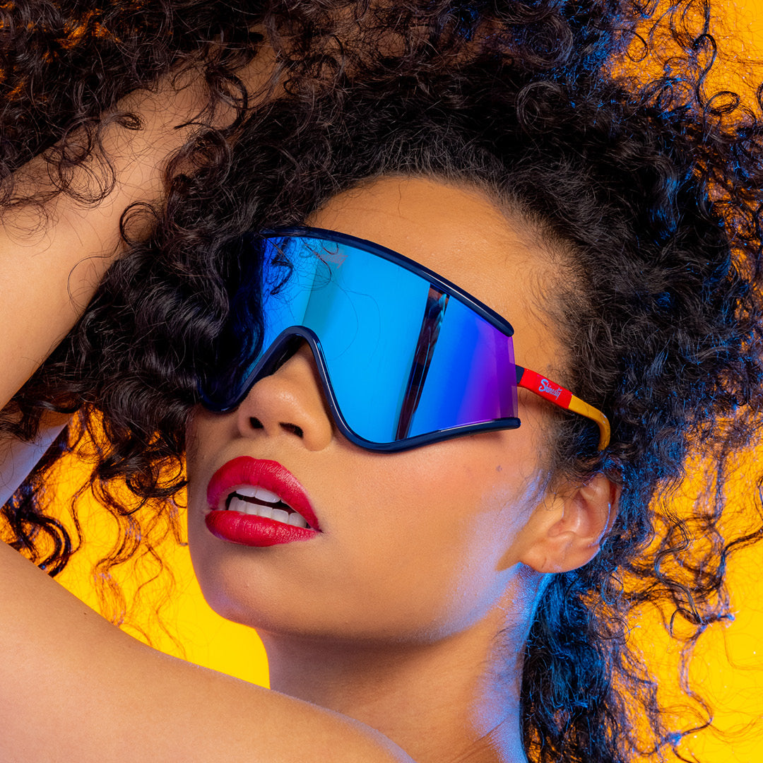 The Powerhouse | Blue Polarized Retro Macho Sunglasses