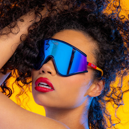  The Powerhouse | Blue Polarized Retro Macho Sunglasses