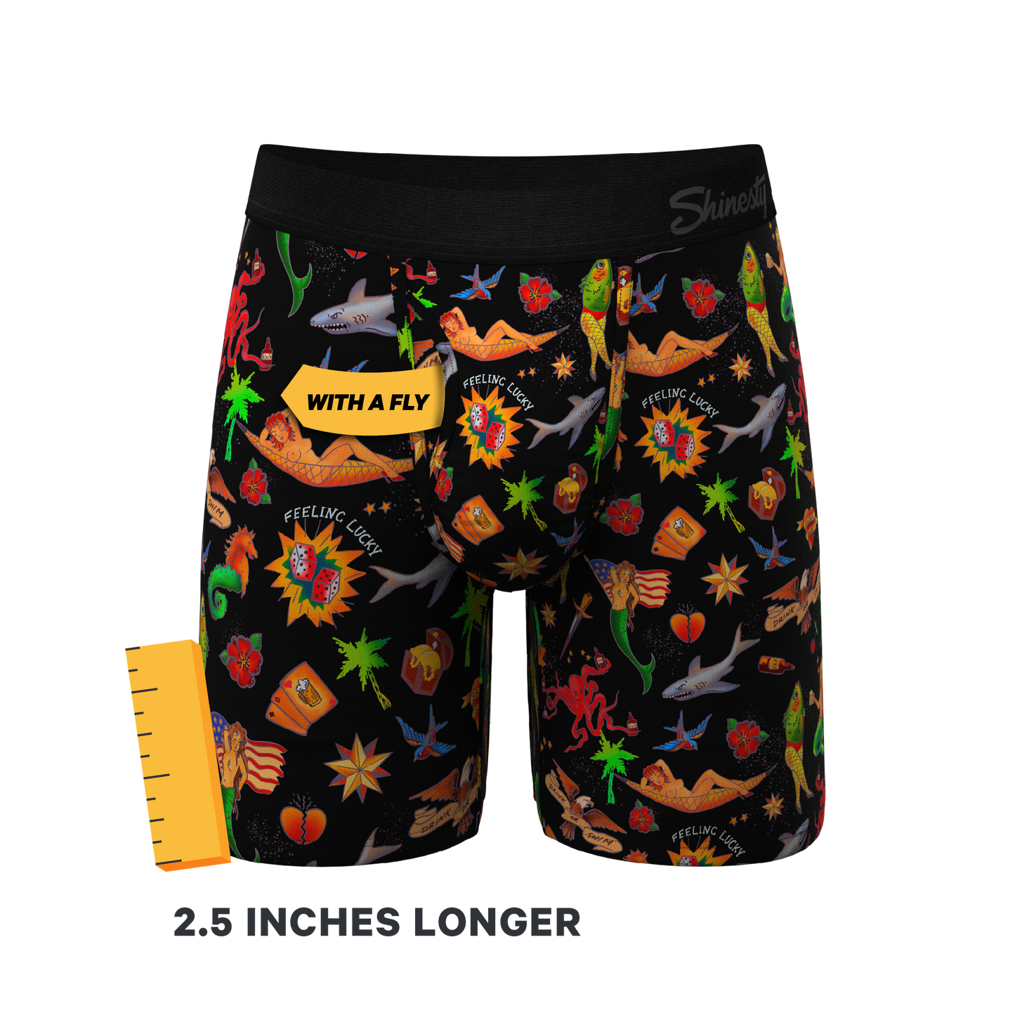  The Tight Ship | Sailor Tattoos Long Leg Ball Hammock® Pouch Underwear With Fly