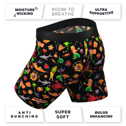  The Tight Ship | Sailor Tattoos Long Leg Ball Hammock® Pouch Underwear With Fly