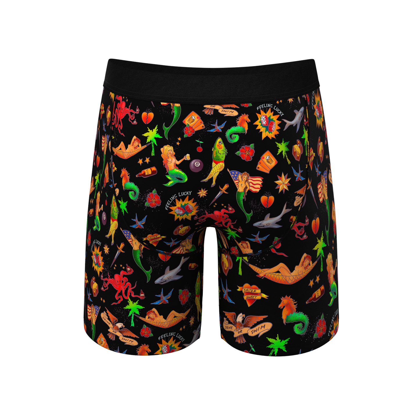  The Tight Ship | Sailor Tattoos Long Leg Ball Hammock® Pouch Underwear With Fly