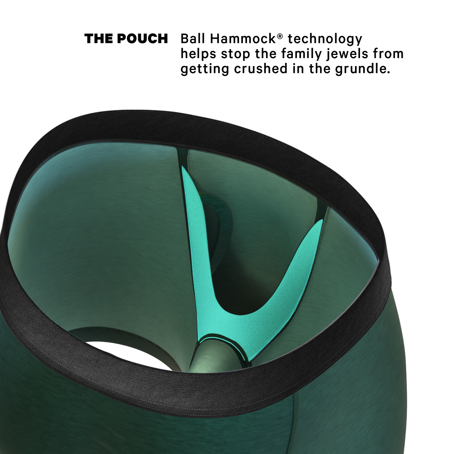  The Tree Falls | Forest Green Ball Hammock® Pouch Underwear With Fly
