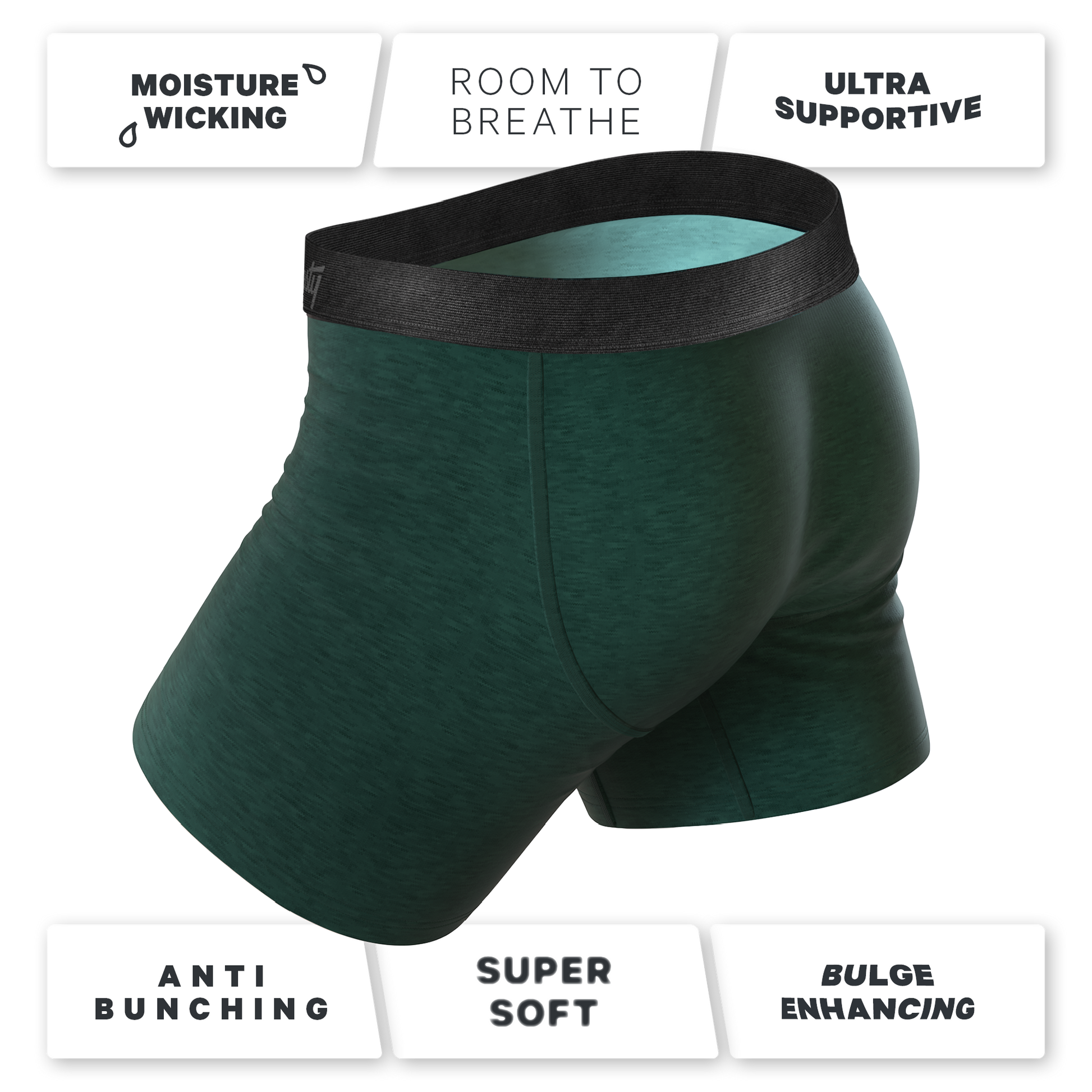  The Tree Falls | Forest Green Ball Hammock® Pouch Underwear With Fly