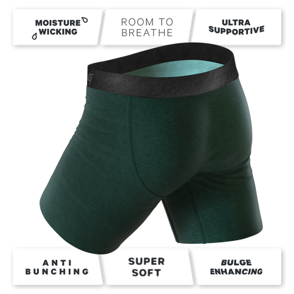  The Tree Falls | Forest Green Long Leg Ball Hammock® Pouch Underwear With Fly