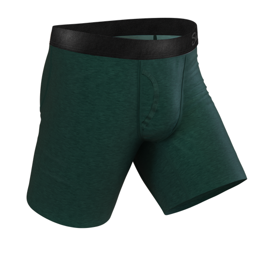  The Tree Falls | Forest Green Long Leg Ball Hammock® Pouch Underwear With Fly