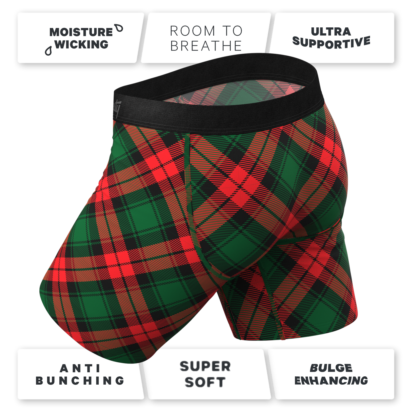  The Under The Mantel | Christmas Gift Long Leg Ball Hammock® Pouch Boxers With Fly