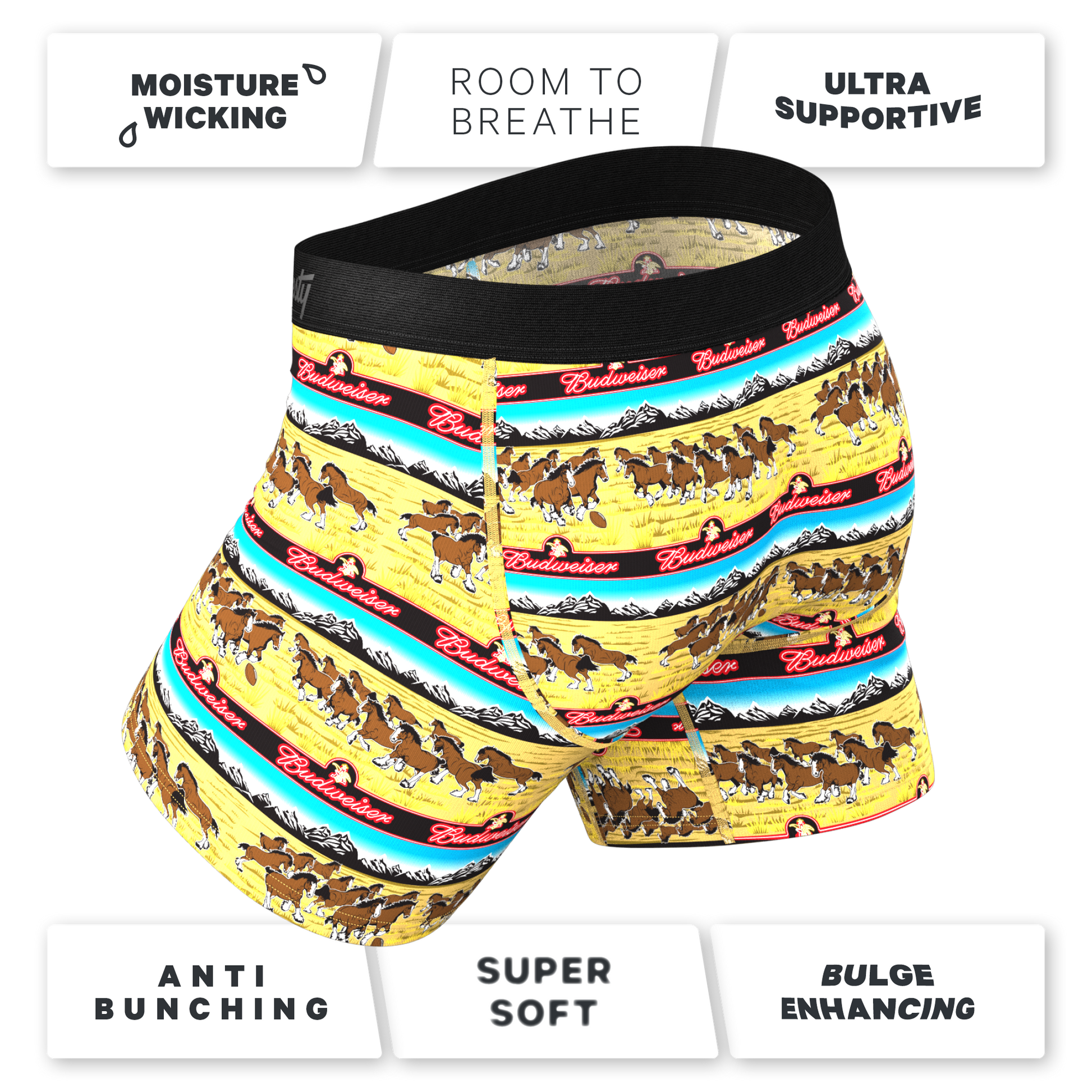  The Wild Stallions | Official Budweiser Horses Ball Hammock® Pouch Underwear