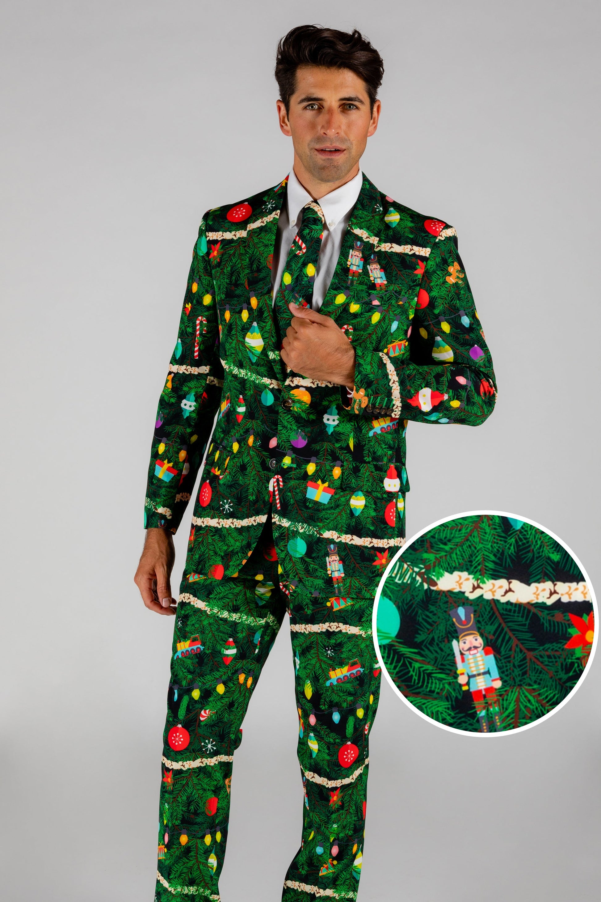  The Christmas Tree Camo | Mens Christmas Tree Print Suit