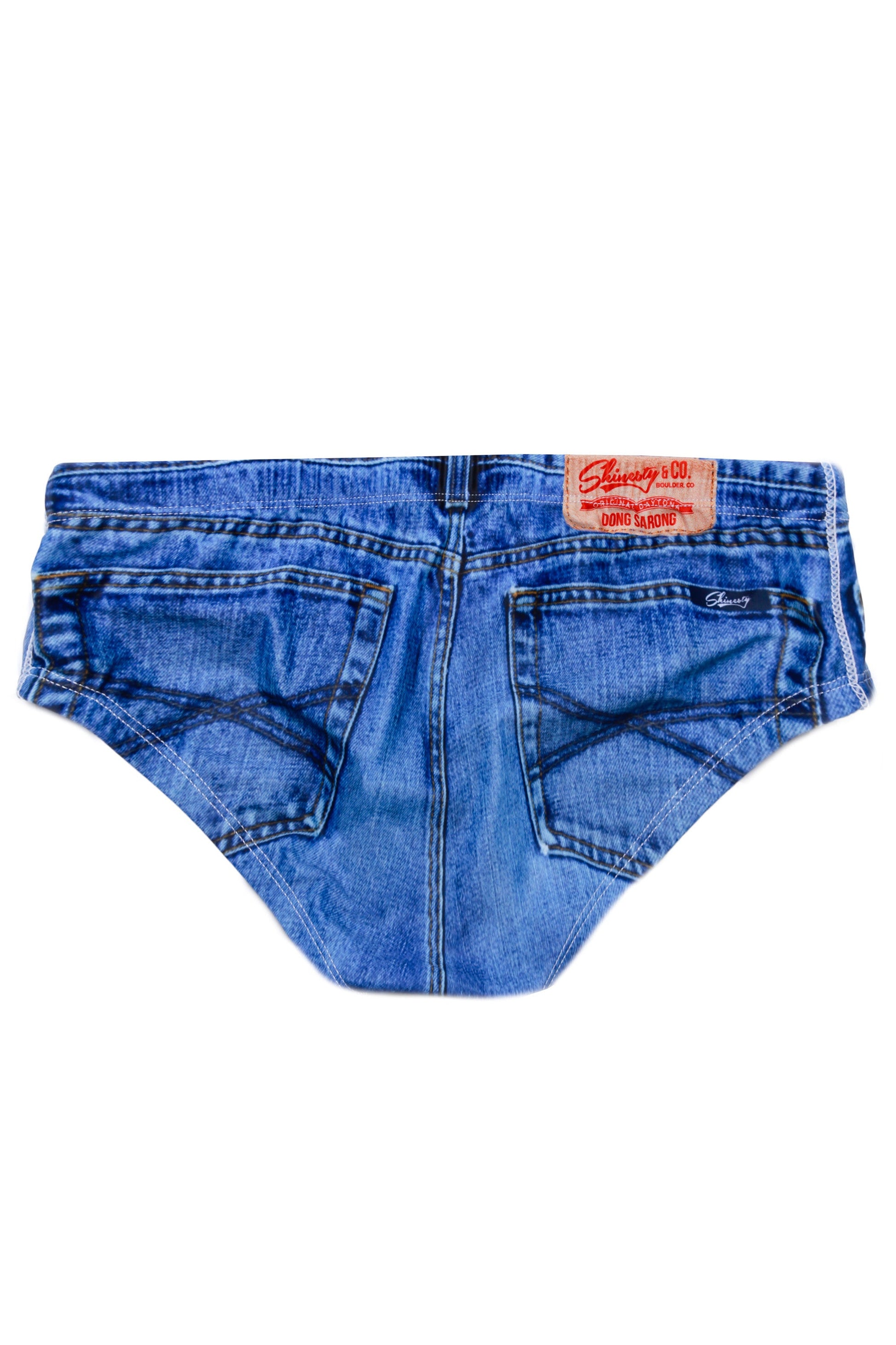  The Daytona Dong Sarong | Denim Print Swim Brief