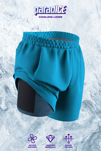  The Pick-up Game | Tonal Blue Ball Hammock® 9 Inch Athletic Shorts