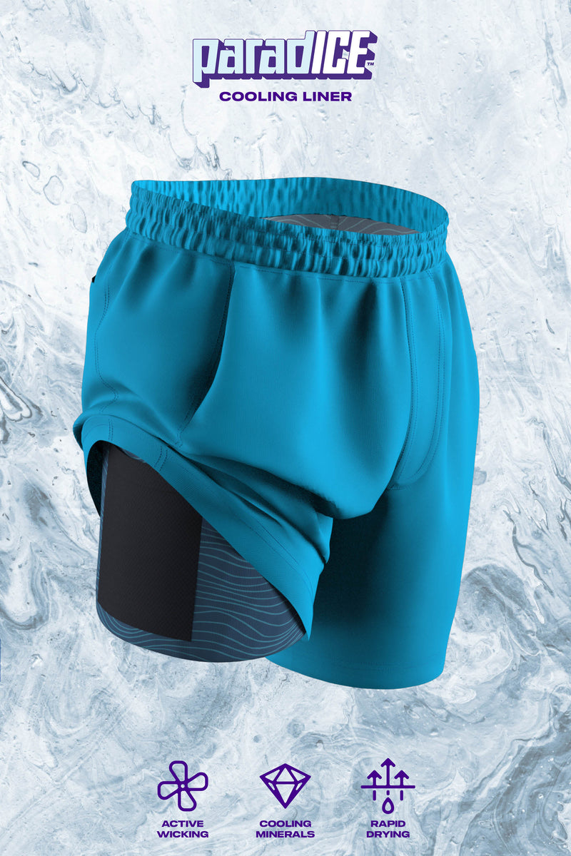 The Pick-up Game | Tonal Blue Ball Hammock® 9 Inch Athletic Shorts